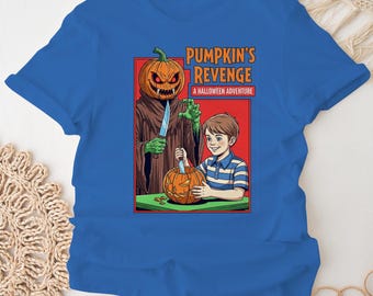 Vintage Halloween Poster: Pumpkin's Revenge Retro Horror Art
