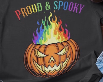 Proud and Spooky Pumpkin Shirt for LGBTQ Halloween