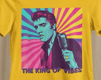 Elvis Presley Pop Art Tee: Vintage Rock Music Legend Apparel