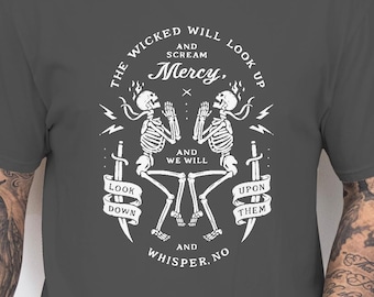 Skeleton Whisper Graphic Tee: Dark Academia Goth Comfort Colors Shirt