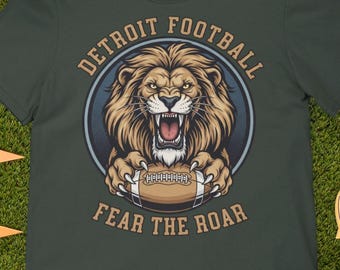 Vintage Detroit Lions Shirt Fear the Roar Retro Football T Shirts