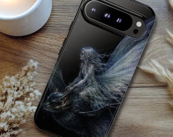 Fairy goth fantasy case, Fantasy creature dark cover, Grunge fairy bat phone case, Dark fairy bat lovers fairy core gift, Dark fantasy gift
