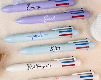 Personalized 6-in-1 Multi-Color Ballpoint Pen: Custom Name Gift