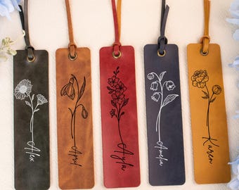 Personalised Leather Bookmark, Custom Leather Bookmark, Custom Quote Bookmark, Gift for Him Her, Personalised Gift for Reader Book Lover