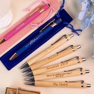 Customized Bridesmaids Gifts, Writing Pen, Personalized Ballpoint Pen, Name Engraved Souvenirs, Wedding Guests Unique Gift Pens