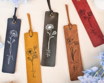 Custom Leather Bookmarks,Gifts for Readers,Gift for Book Lovers,Book Mark for Her,Bridesmaid Gift,Personalized Bookmark,Wedding Gift