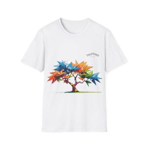 Nature Tree Unisex Softstyle T-Shirt, Modern Tree Design, Tree Lover Gift, Botanical Tee, Earth Day Shirt