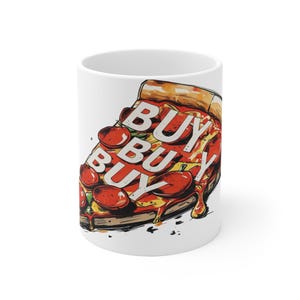 Pizza Keramikbecher: Italienische Food Lover Kaffeetasse