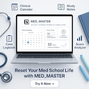 All in One Medical Student Planner Notion Template 2.0