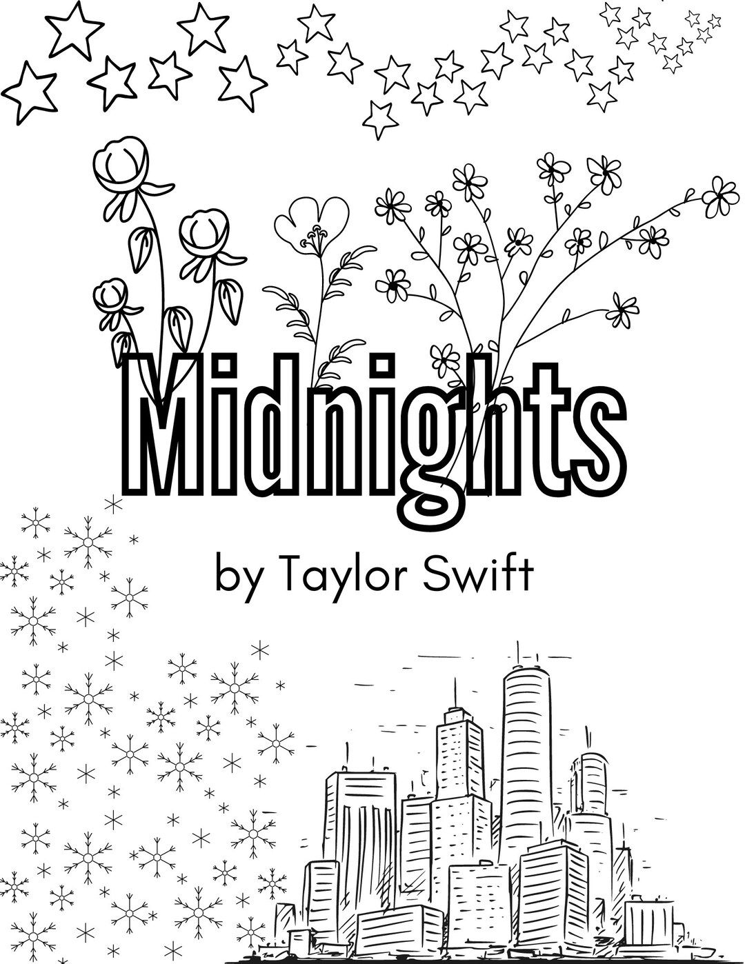 Taylor Swift Midnights Coloring Book digital Download - Etsy