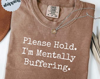 Rolig mental hälsa-tröja | Retro sarkasm-tröja | Ångest-humor och sarkastisk vuxenhumor-t-shirt
