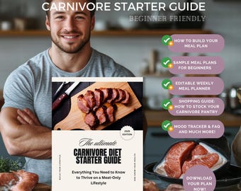 Carnivorous diet, carnivore meal plan, carnivore grocery list, carnivore diet plan, carnivore planner, carnivore diet grocery list