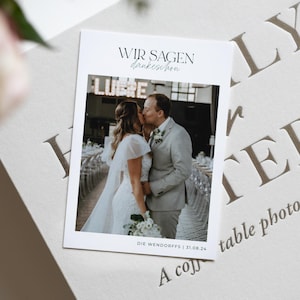 Personalisierte Dankeskarte zur Hochzeit, Taufe oder anderen Anlässen – mit eigenen Fotos & individuellem Text | inklusive Druck