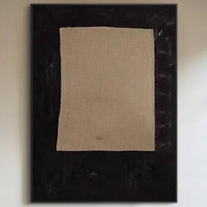 Black painting on canvas Large black textured wall art Brown Black Abstract Wall Art Wabi Sabi Painting black texture minimalist painting