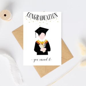 Remise de diplôme pour lui - carte de félicitations - carte de remise de diplôme imprimable - promotion 2025 - cadeau de félicitations pour lui - félicitations