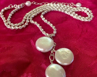 Creamy Coin Pearl Necklace