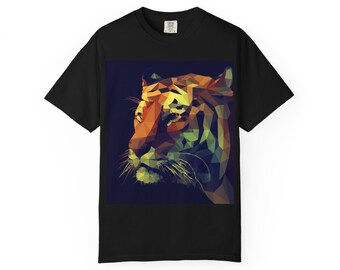 Colorful Tiger Graphic Tee | Unisex T-Shirt for Nature Lovers, Gift for Wildlife Enthusiasts, Summer Fashion, Trendy Animal Art Shirt