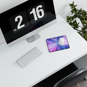 Vibrant Non-Slip Gaming Mouse Pad, Gaming Accessories, Desk Décor, Gift for Gamers, Computer Mouse Mat, RGB Aesthetic