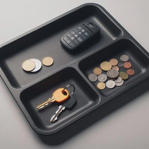 Modern Key & Coincatcher Tray – Minimalist Desk Catchall Organizer