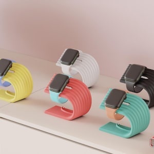 Apple Watch Magnetic Charging Stand – 3D Printed Desk Dock Organizer
