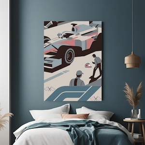 Formula 1 Digital Wall Art | Modern F1 Pit Stop Poster | Racing Car Decor | Motorsport Gift | Instant Download