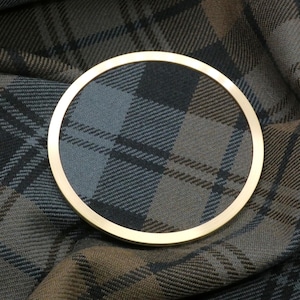 Weathered Black Watch Tartan Wool and Brass Coasters
