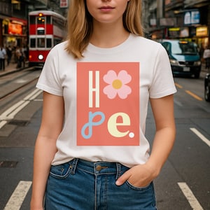 Hopeful Floral Unisex T-Shirt, Reference to j-Hope from BTS,Inspirational Gift,Trendy Apparel,Everyday Wear, Korean Kpop Shirt, KPOP Idol