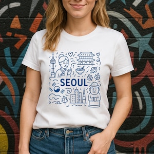 Korean unisex Tee shirt, Seoul T-Shirt | Urban Adventure Shirt, Travel Tee, Gift for korea travel lover,kpop kdrama lover, Souvenir Apparel