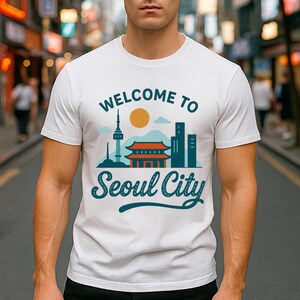 Korean Tee Shirt,Welcome to Seoul City Unisex T-Shirt, Travel Tee, Gift for Travelers, Seoul Souvenir, Urban Exploration, kpop, kdrama lover