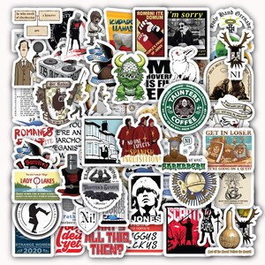 60PCS Monty Waterproof Python Vinyl Stickers – Absurd Comedy Decals Featuring Quotes, Sketches, Holy Grail