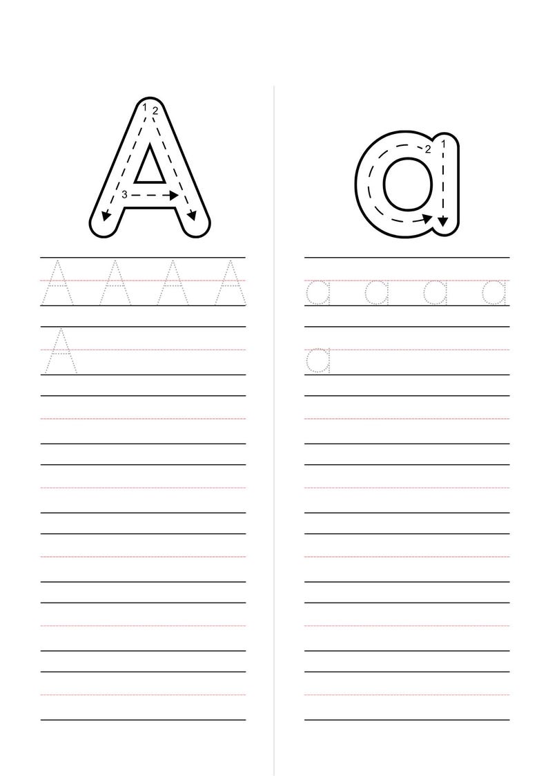 Alphabet Tracing Coloring Book – ABC Handwriting Practice (ages 3-6 ...