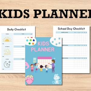 Kids Planner, Printable Kids Daily Planner, Daily Journal for Kids, 20 Page Printable Kids Planner, Kids PDF Planner, Daily Routine To Do