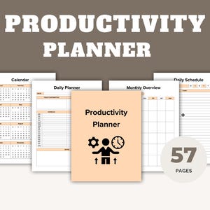 Customizable Productivity Journal Canva Template Weekly Planner for Work Productivity Template Organization Journal Life Management Binder