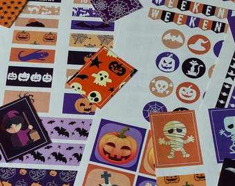 Halloween Planner Stickers: 300+ Journaling Stickers, Scrapbooking (PDF Download)