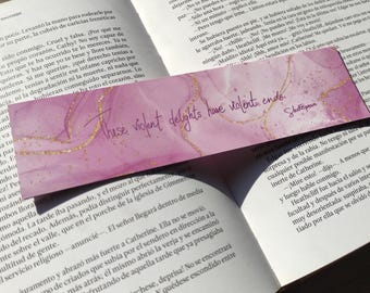 Marcapáginas de Shakespeare: Cita de Romeo y Julieta, regalo literario