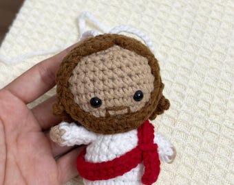 Jesus Car Hanging & Ornament Crochet PDF Pattern, Bag Charm, Gothic Car Accessories, Cute Mirror PDF Pattern in English