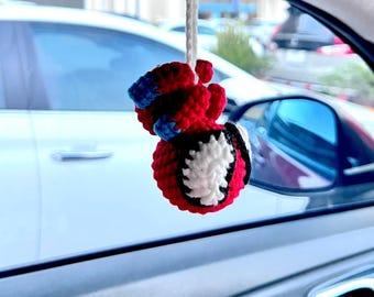 Patrón de crochet para adorno de coche de Spiderman (PDF)