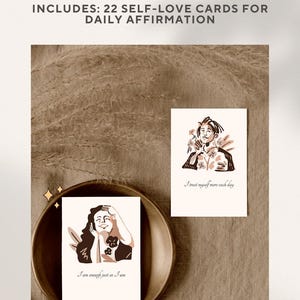 Self-Love Affirmation Cards - 22 Printable Daily Cards for Confidence and Inner Peace | Aesthetic Mental Health Gift | Digital Download