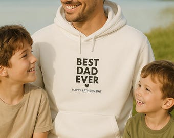 Moletom com capuz "Melhor Pai de Todos" em algodão orgânico | Presente para o Dia dos Pais