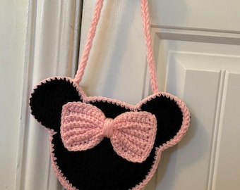 Crocheted Mini Mouse Inspired Purse
