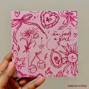 im just a girl - square print