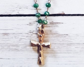 Gold Cross Rosary Chain