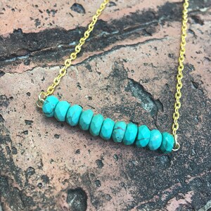 Turquoise Bar Necklace