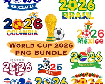 World Cup 2026  PNG Bundle – Flags, Country Clipart PNG (Instant Download)