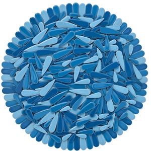 KiWeeze 200g Blue Ceramic Petal Mosaic Tiles Light, Regular & Electric Blue Mix Droplet Shaped Tiles for Mosaics Crafts and DIY Projects