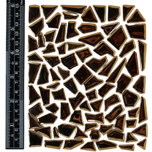 KiWeeze 200g Metallic Gold Ceramic Mosaic Tiles Irregular Shapes Craft Supplies for Mosaic Art and DIY Projects