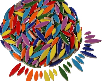 Ceramic Mosaic Tile Petal Shape Design Art Project Material Craft Supply Colorful Piece Decoration