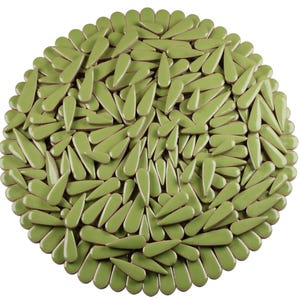 KiWeeze Olive Green Ceramic Mosaic Tiles Petal Droplet Shape 200g Craft Supply for Mosaic Art
