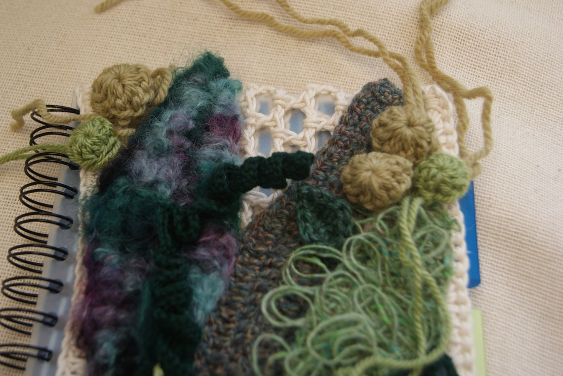 PDF Crochet Pattern For Guided Freeform Notebook Cover Etsy