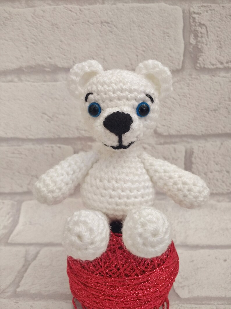 Berwyn the polar bear, a download crochet pattern for a teddy bear image 4